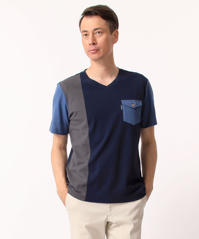 配色切替Tシャツ【スノーコットン】