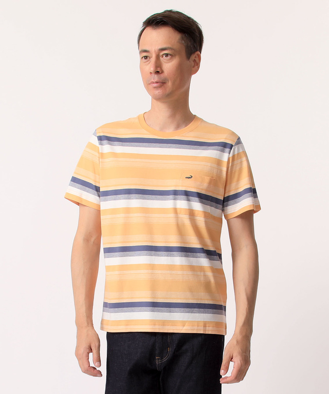 マルチボーダーTシャツ【スノーコットン】