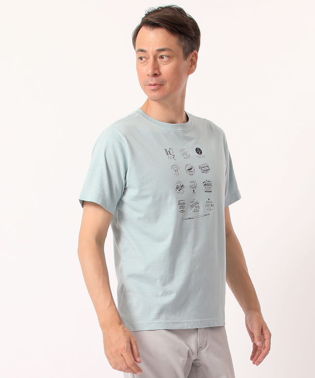 タイポグラフィプリントTシャツ