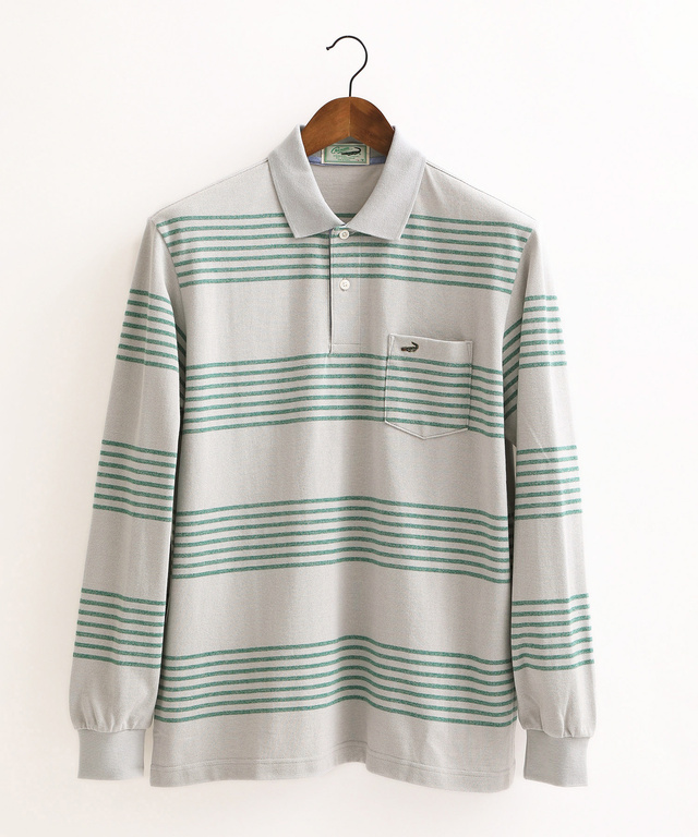 メランジボーダー柄ポロシャツ【MADE IN JAPAN】