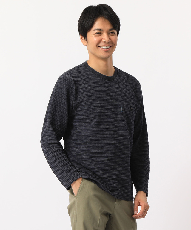クロコダイル シャドーボーダー柄Tシャツ