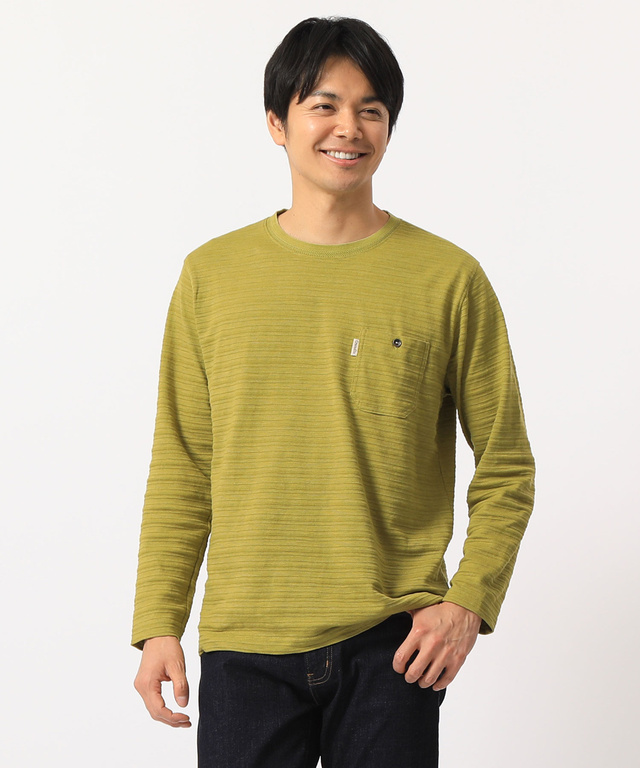 クロコダイル シャドーボーダー柄Tシャツ