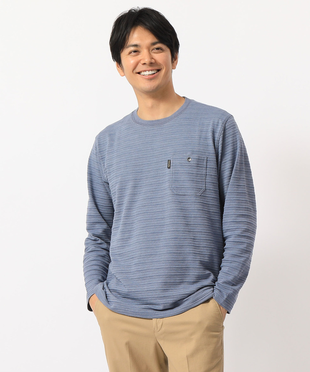 クロコダイル シャドーボーダー柄Tシャツ