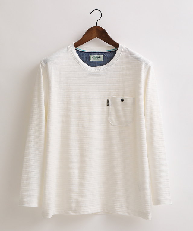 クロコダイル シャドーボーダー柄Tシャツ