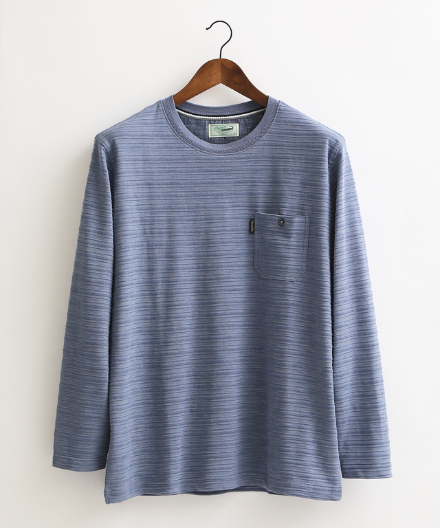 クロコダイル シャドーボーダー柄Tシャツ