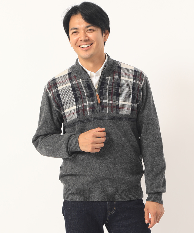 メンズ】日本製の上質を着る ウールニット - クロコダイル