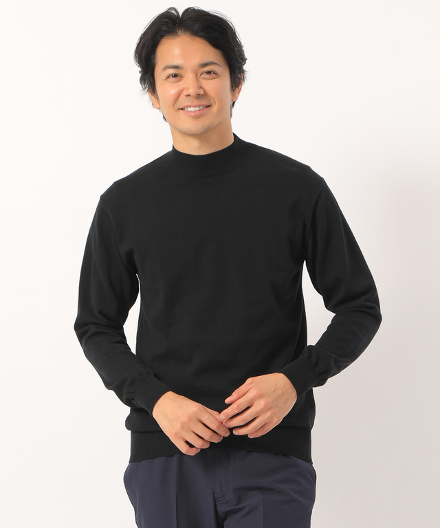 14ゲージモックネックニット【手洗いOK】【直営店・WEB限定商品】