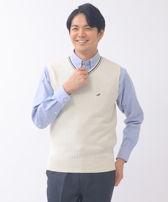 コットン チルデン ベスト【手洗いOK】