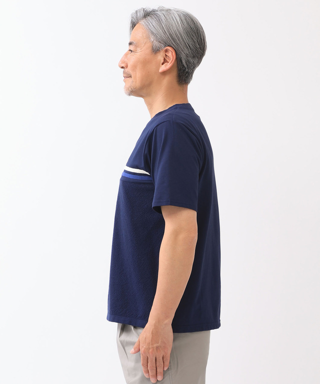 ドッキング ニット Tシャツ【手洗いOK】【吸汗速乾】