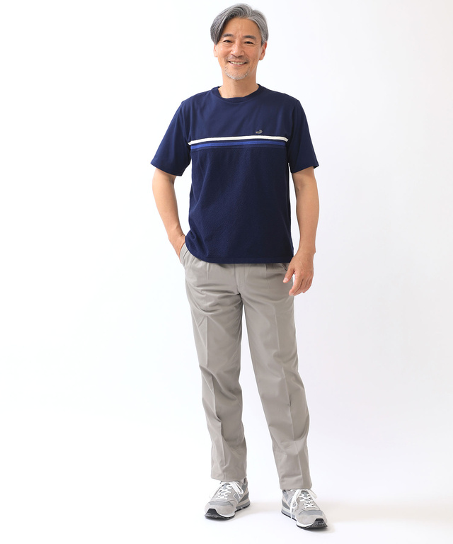 ドッキング ニット Tシャツ【手洗いOK】【吸汗速乾】