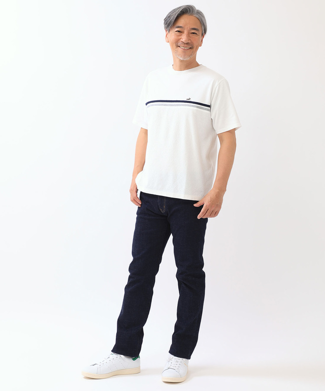 ドッキング ニット Tシャツ【手洗いOK】【吸汗速乾】