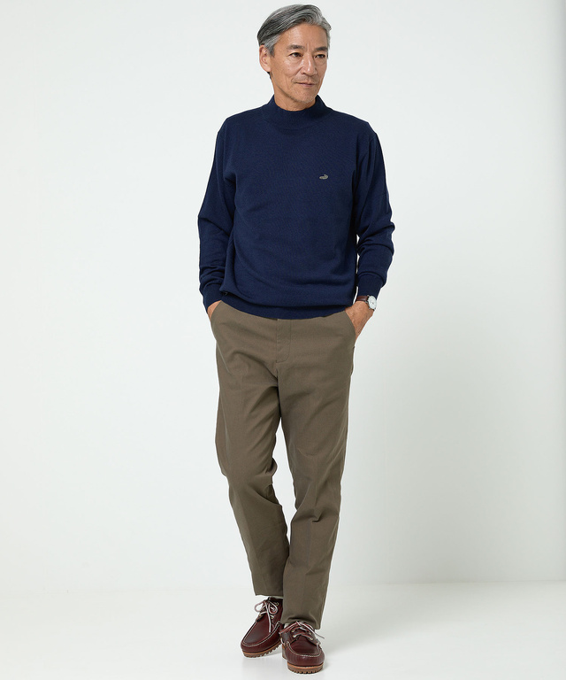 ハイゲージ ハイネック ニット【手洗いOK】