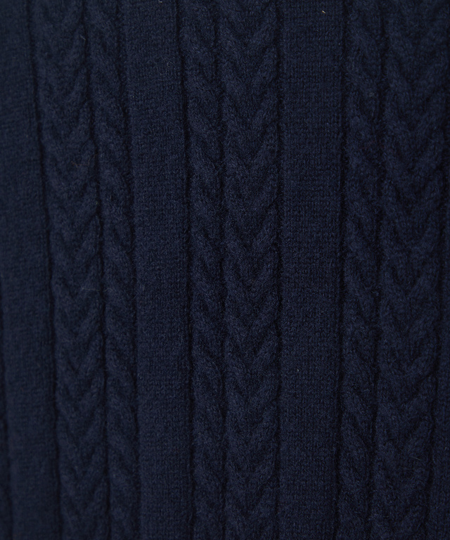 ケーブルニット  Vネック カーディガン【手洗いOK】