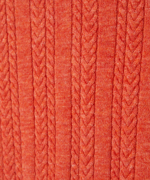 ケーブルニット  Vネック カーディガン【手洗いOK】