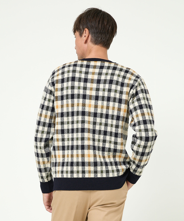 クロコダイルタータン クルーネック セーター