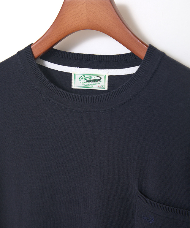 ラインデザイン ニット Tシャツ【接触冷感】【手洗いOK】