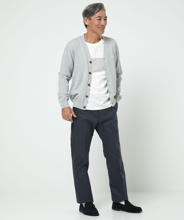 Vネック スウェット カーディガン【一部店舗限定】【手洗いOK】