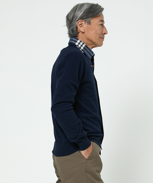 Vネック スウェット カーディガン【一部店舗限定】【手洗いOK】