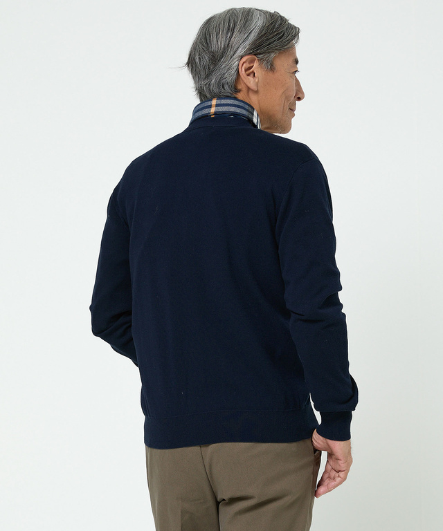 Vネック スウェット カーディガン【一部店舗限定】【手洗いOK】