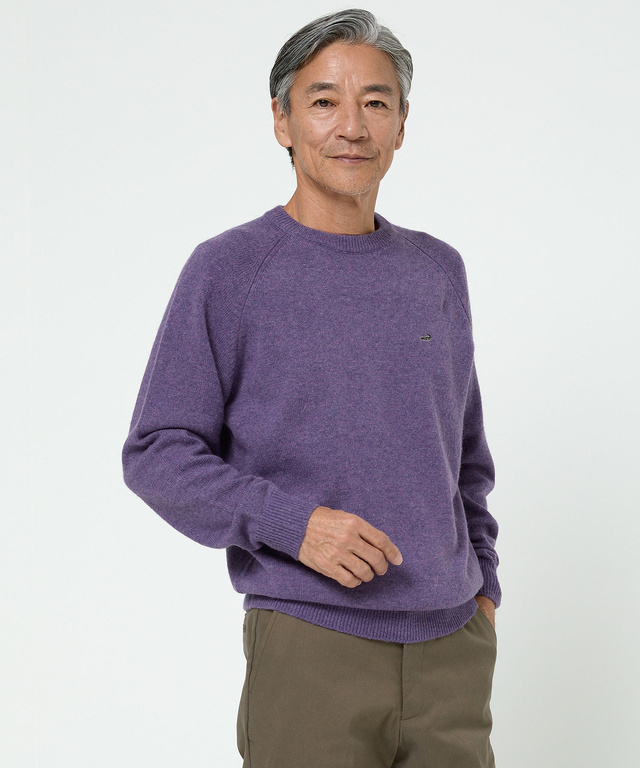 ウールブレンド ラインデザイン ニット【手洗いOK】