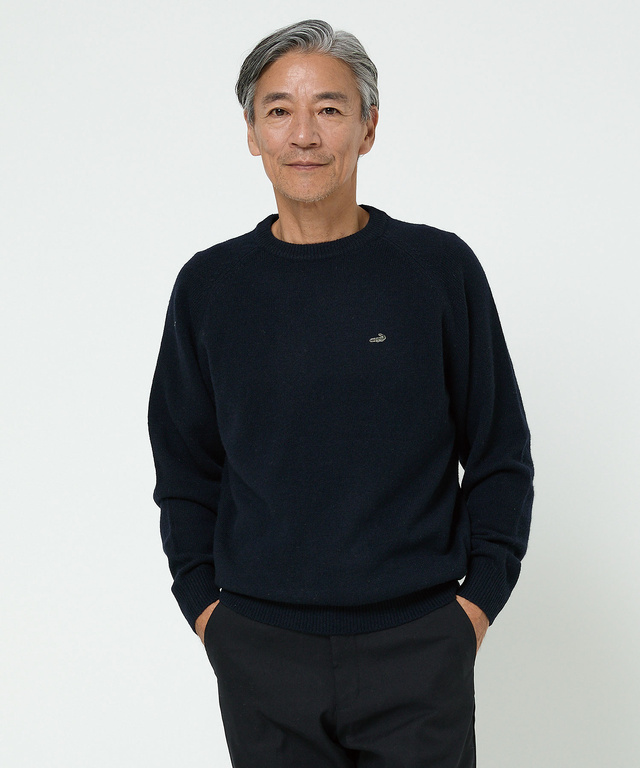 ウールブレンド ラインデザイン ニット【手洗いOK】