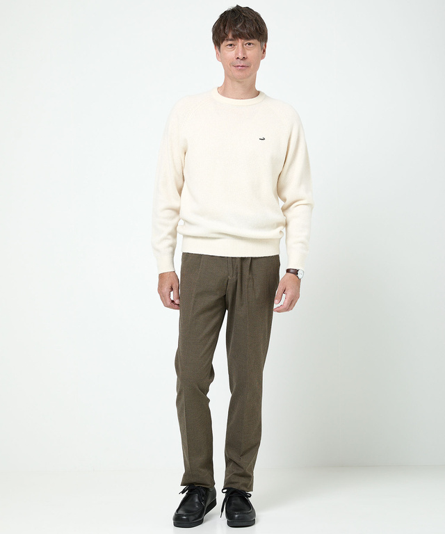 ウールブレンド ラインデザイン ニット【手洗いOK】