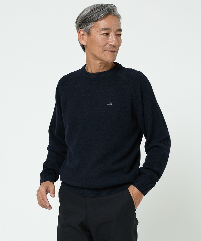 ウールブレンド ラインデザイン ニット【手洗いOK】