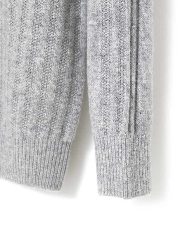 襟配色 Vネック ニット【手洗いOK】