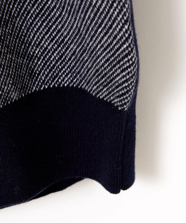 ブロックチェック柄 配色 ニット【手洗いOK】