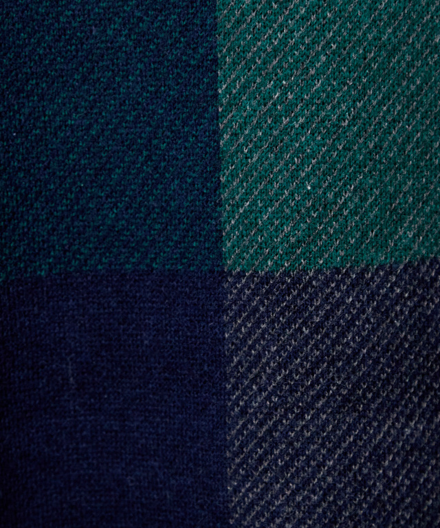 ブロックチェック柄 配色 ニット【手洗いOK】