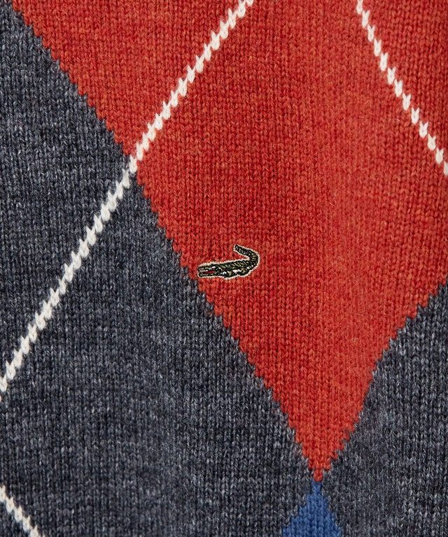 ウールブレンド アーガイル柄 ニット【手洗いOK】