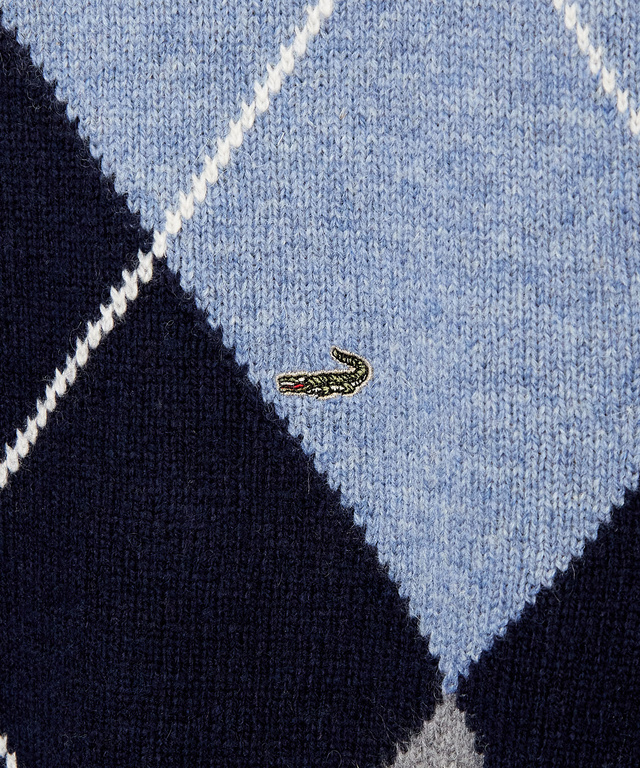 ウールブレンド アーガイル柄 ニット【手洗いOK】