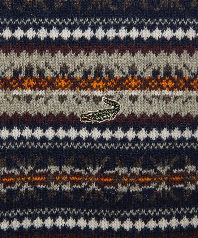 フェアアイル柄 Vネック ベスト【手洗いOK】