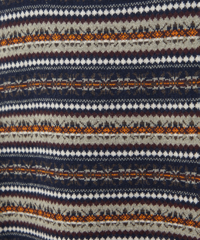 フェアアイル柄 Vネック ベスト【手洗いOK】