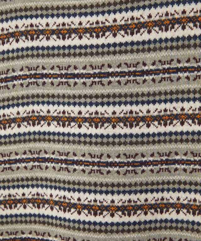 フェアアイル柄 Vネック ベスト【手洗いOK】