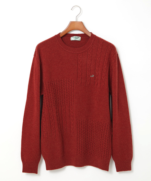 ラムウール マルチパターン ニット