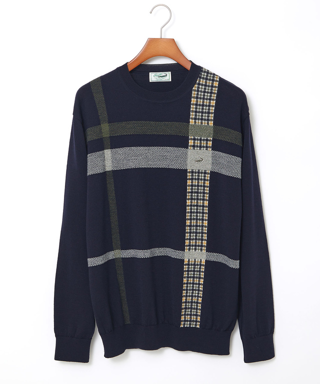 クロコダイルタータン ウール ニット