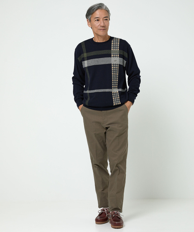 クロコダイルタータン ウール ニット