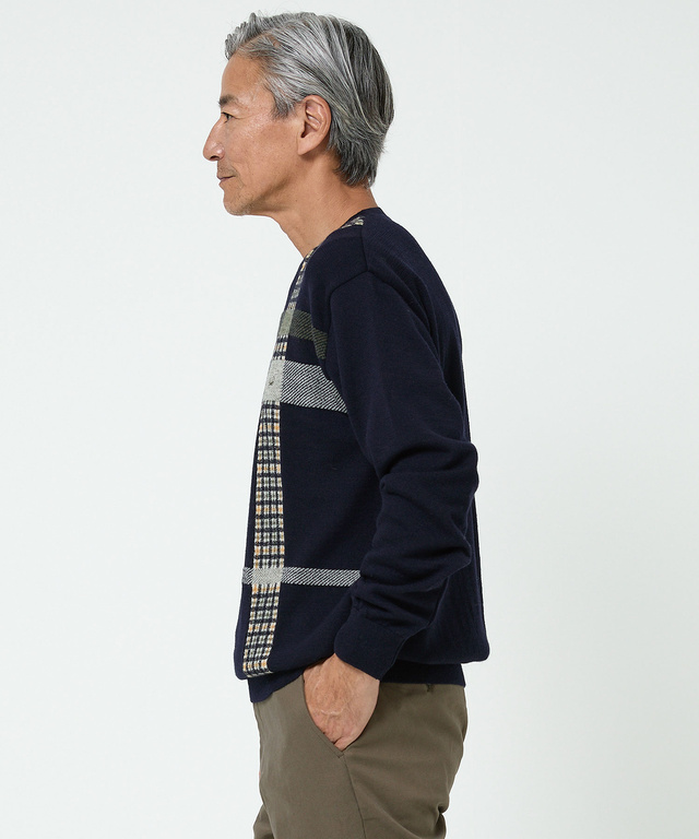 クロコダイルタータン ウール ニット