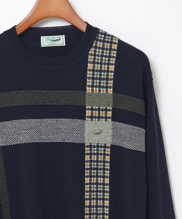 クロコダイルタータン ウール ニット