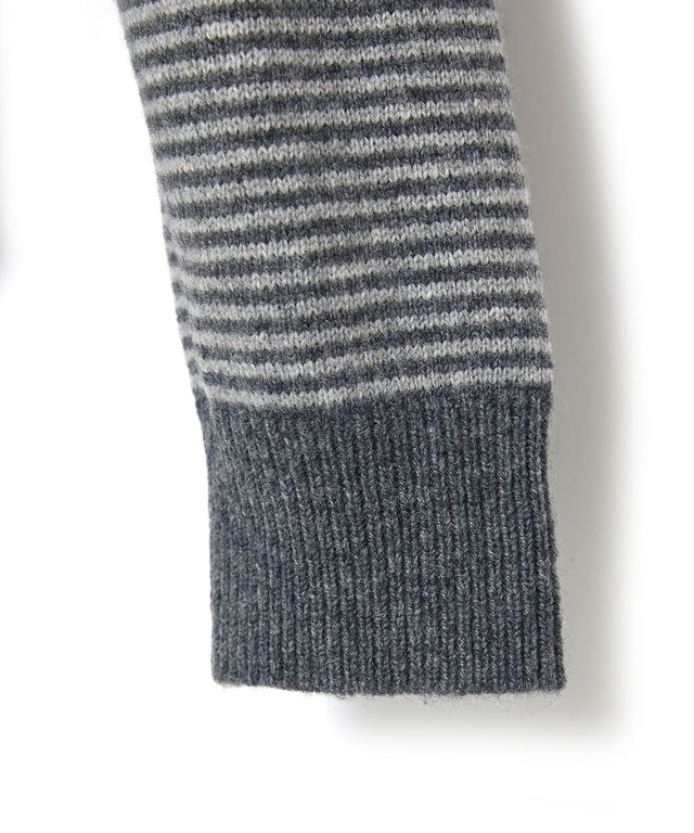 ウールブレンド ボーダー柄 ニット【手洗いOK】