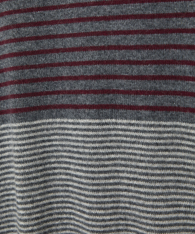 ウールブレンド ボーダー柄 ニット【手洗いOK】