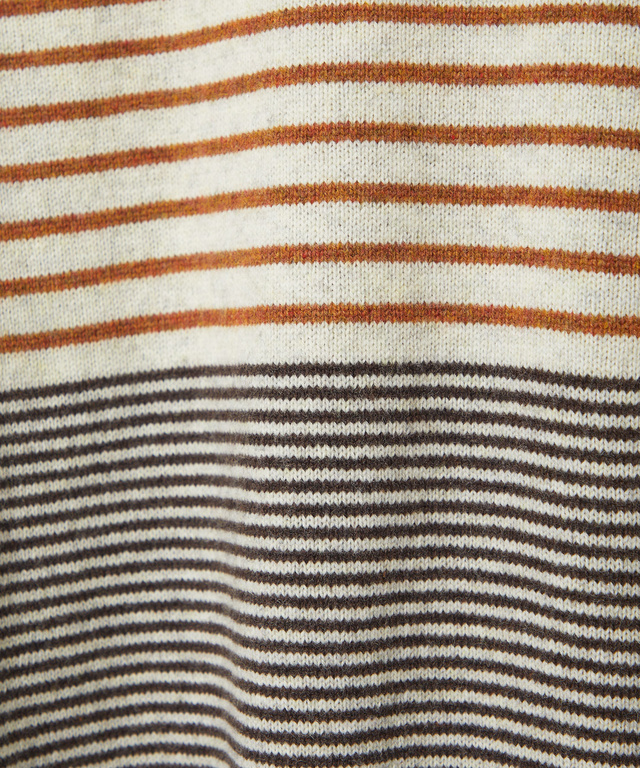 ウールブレンド ボーダー柄 ニット【手洗いOK】