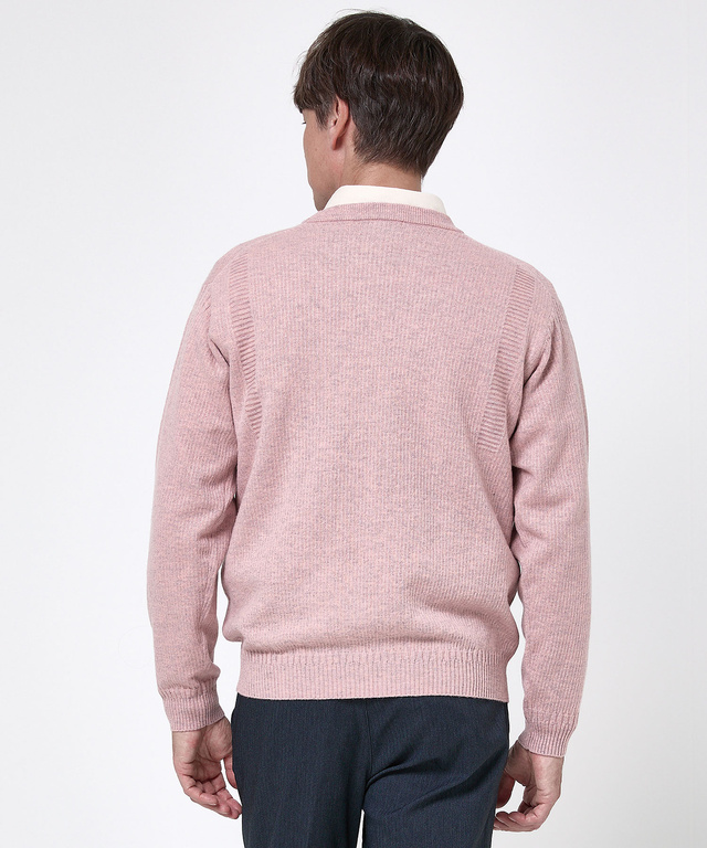 ウールブレンド ガンジー ニット【手洗いOK】