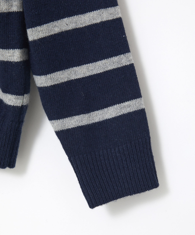 ウールブレンド 切り替え ニット【手洗いOK】