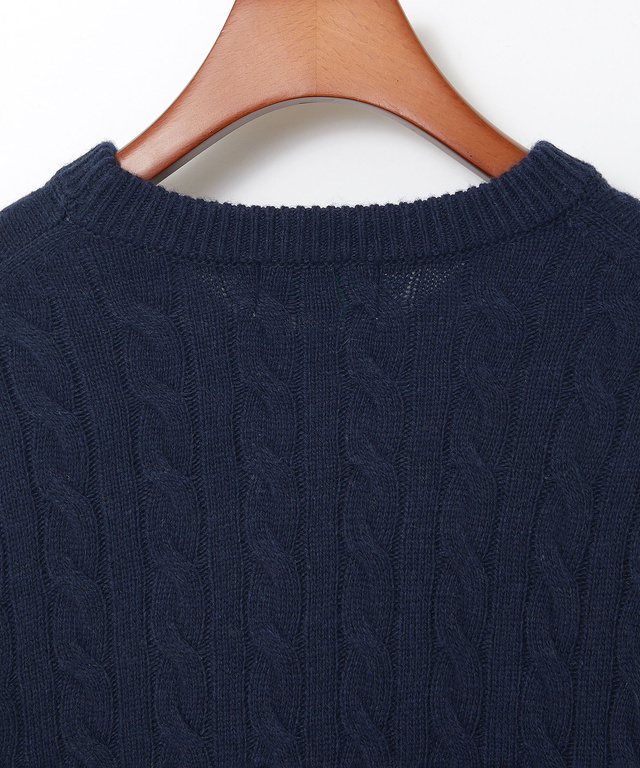 ウールブレンド 切り替え ニット【手洗いOK】