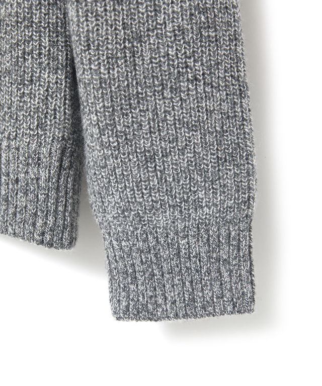 ウールブレンド ヘンリーネック ニット【手洗いOK】