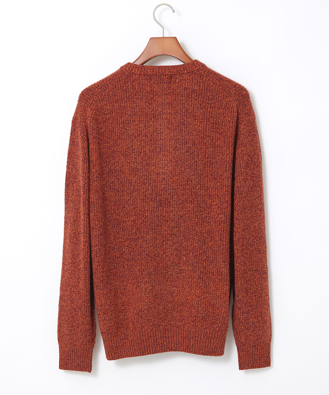 ウールブレンド ヘンリーネック ニット【手洗いOK】