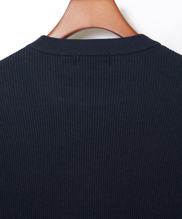 ウールブレンド リブ編み ニット【手洗いOK】