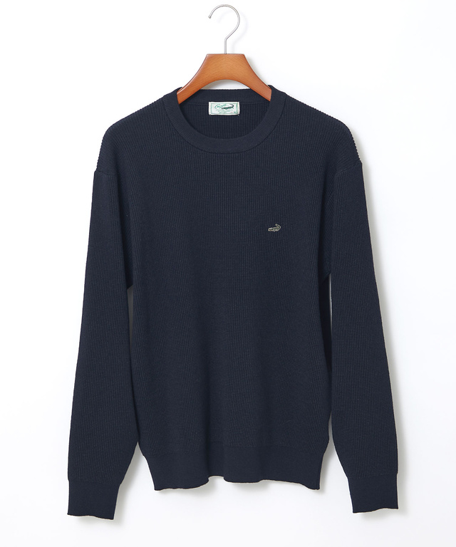 ウールブレンド リブ編み ニット【手洗いOK】